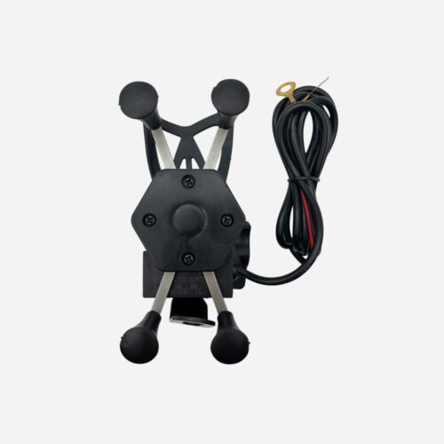 BASE PORTA CELULAR CON CARGADOR 2A (RETROVISOR)