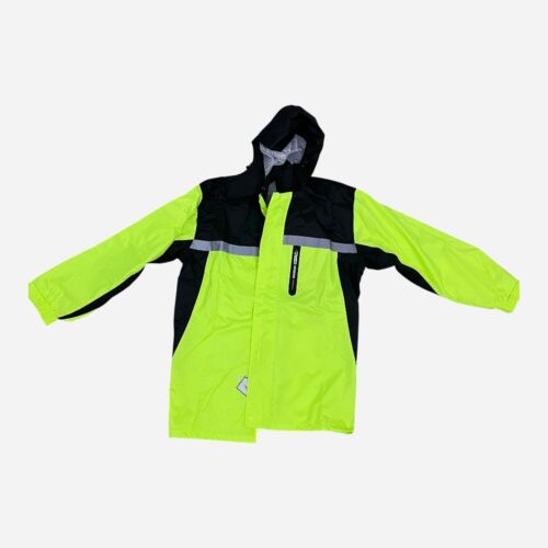 TRAJE IMPERMEABLE CHAQUETA Y PANTALON NEGRO CON (VERDE O AMARILLO)