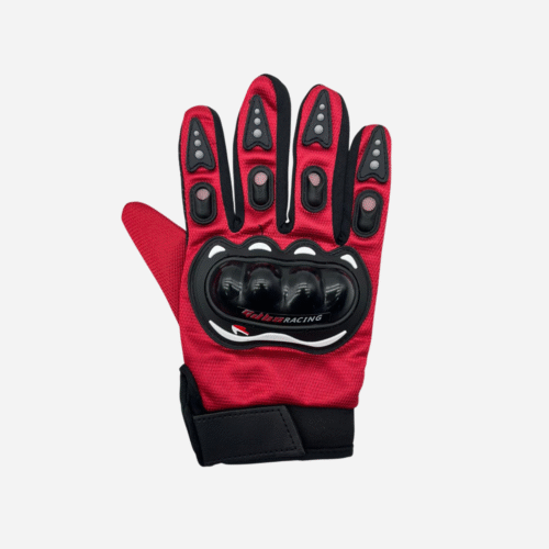 GUANTES MANO COMPLETA CON PROTECTOR (NEGRO/ROJO/AZUL)