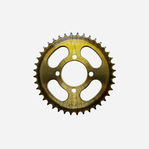 7075-0018 CORONA 40T SAX RAYADA CARBONIZADA DORADA